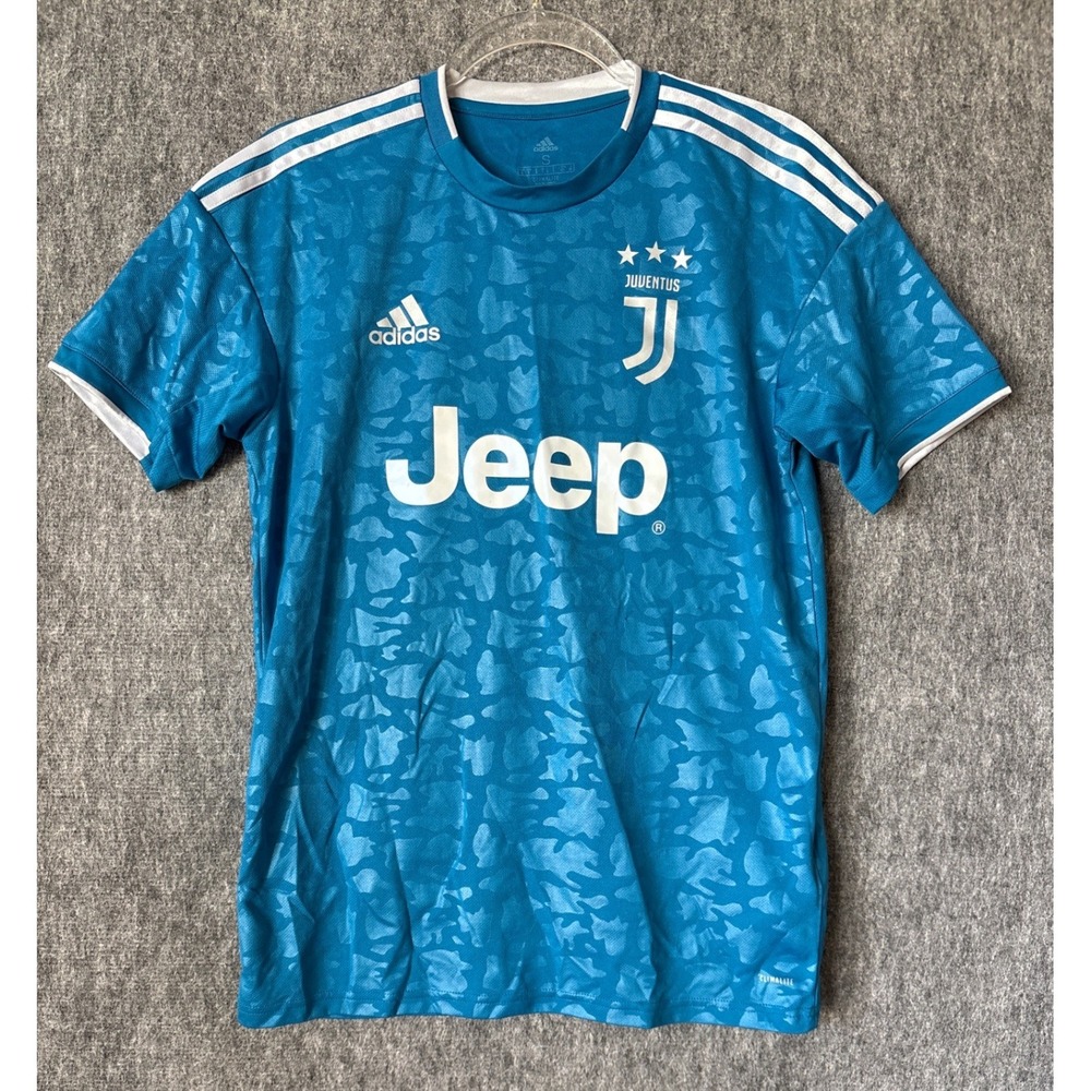 Adidas Juventus Blue Camo Soccer Jersey J Faraci 2 Climalite Mens Small